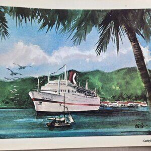 Vintage 1979 Carnival Boat Carnival Cruise Line Original Print